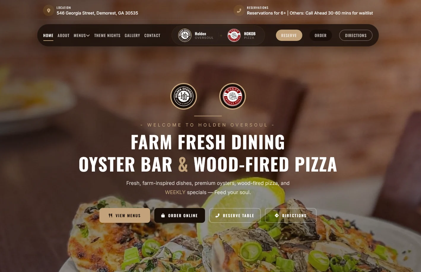 Holden Oversoul Kitchen website