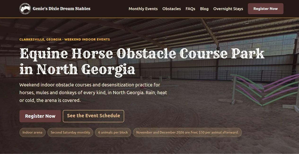 Genie's Dixie Dream Stables website